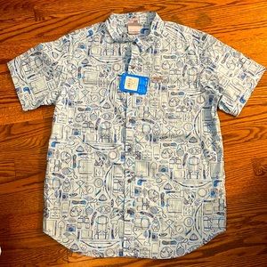 COLUMBIA Mens Active Rivers Printed Shirt Sleeve Shirt